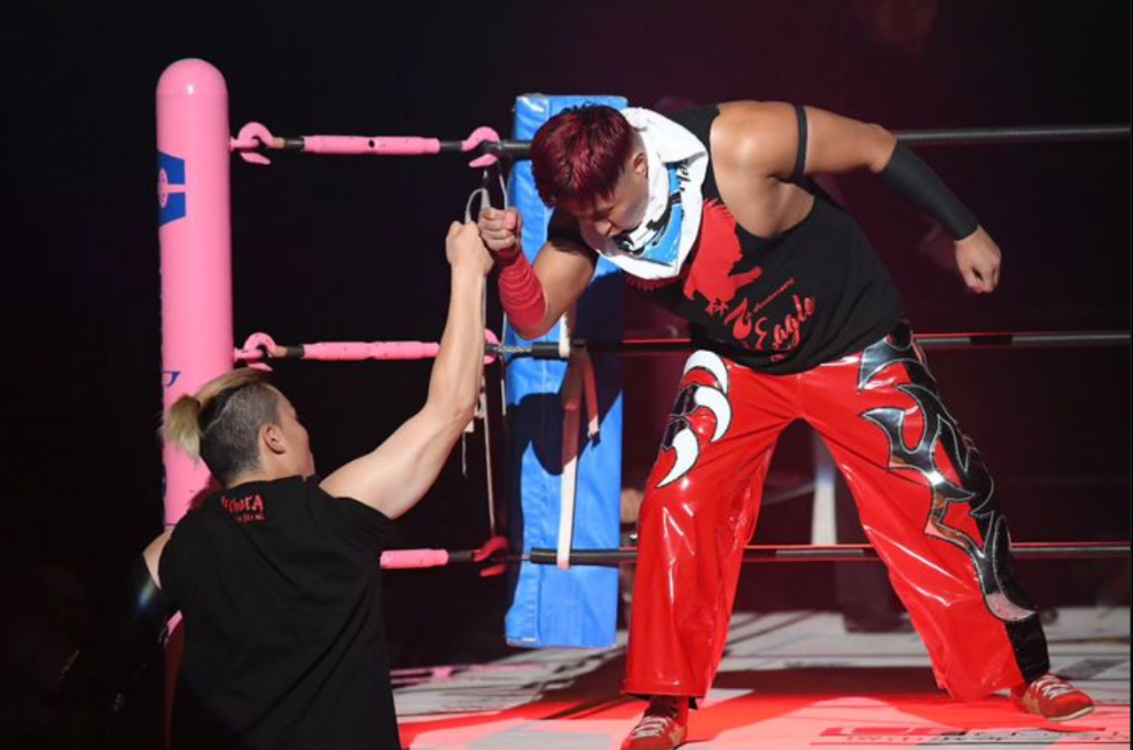 Kikuchi and Matsufusa bump fists